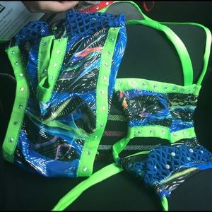2 piece exotic dance fit